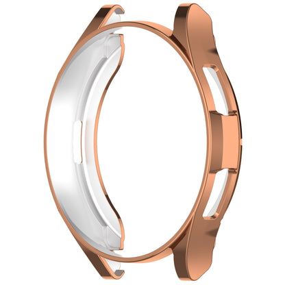 For Samsung Galaxy Watch6 Classic 43mm Electroplated TPU Half Pack Hollow Watch Protective Case(Rose Gold) - Watch Cases by PMC Jewellery | Online Shopping South Africa | PMC Jewellery