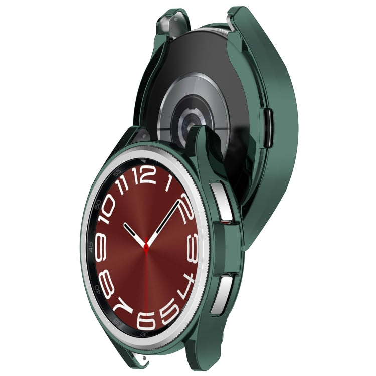 For Samsung Galaxy Watch6 Classic 43mm Electroplated TPU Half Pack Hollow Watch Protective Case(Green) - Watch Cases by PMC TechLife | Online Shopping South Africa | PMC TechLife | Buy Now Pay Later Mobicred