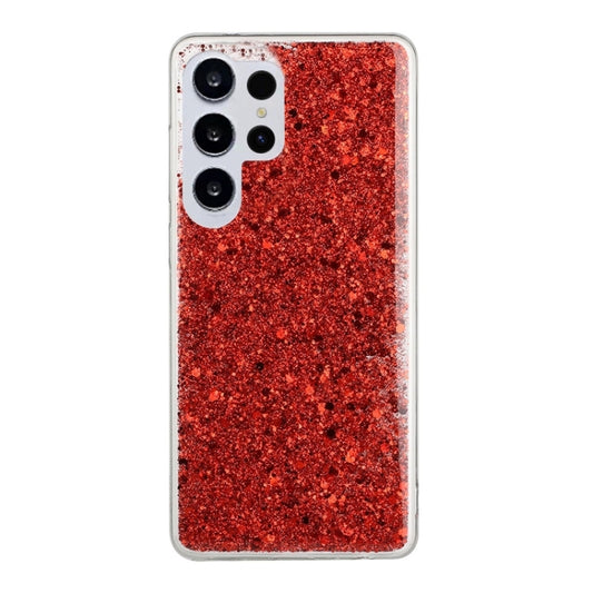 For Samsung Galaxy S24 Ultra 5G Glitter Sequins Epoxy TPU Phone Case(Red) - Galaxy S24 Ultra 5G Cases by PMC Jewellery | Online Shopping South Africa | PMC Jewellery