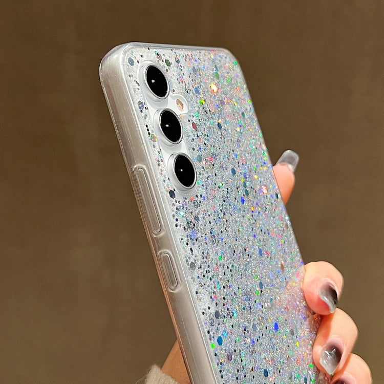 For Samsung Galaxy S25 Ultra 5G Glitter Sequins Epoxy TPU Phone Case(Silver) - Galaxy S25 Ultra 5G Cases by PMC Jewellery | Online Shopping South Africa | PMC Jewellery | Buy Now Pay Later Mobicred