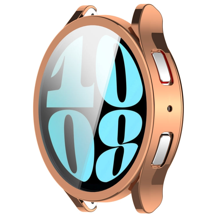 For Samsung Galaxy Watch6 40mm Full Coverage TPU Electroplated Watch Protective Case(Rose Gold) - Watch Cases by PMC Jewellery | Online Shopping South Africa | PMC Jewellery