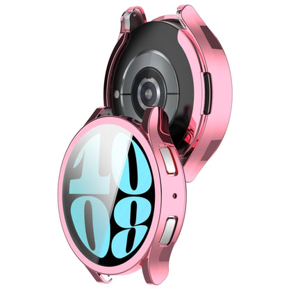 For Samsung Galaxy Watch6 40mm Full Coverage TPU Electroplated Watch Protective Case(Pink) - Watch Cases by PMC Jewellery | Online Shopping South Africa | PMC Jewellery