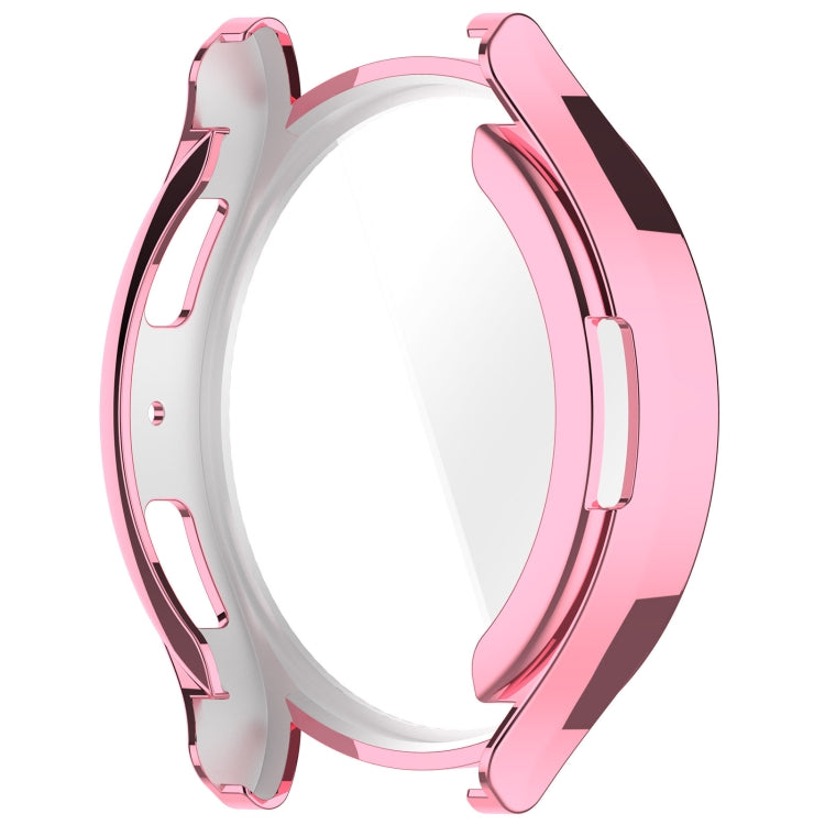 For Samsung Galaxy Watch6 40mm Full Coverage TPU Electroplated Watch Protective Case(Pink) - Watch Cases by PMC Jewellery | Online Shopping South Africa | PMC Jewellery