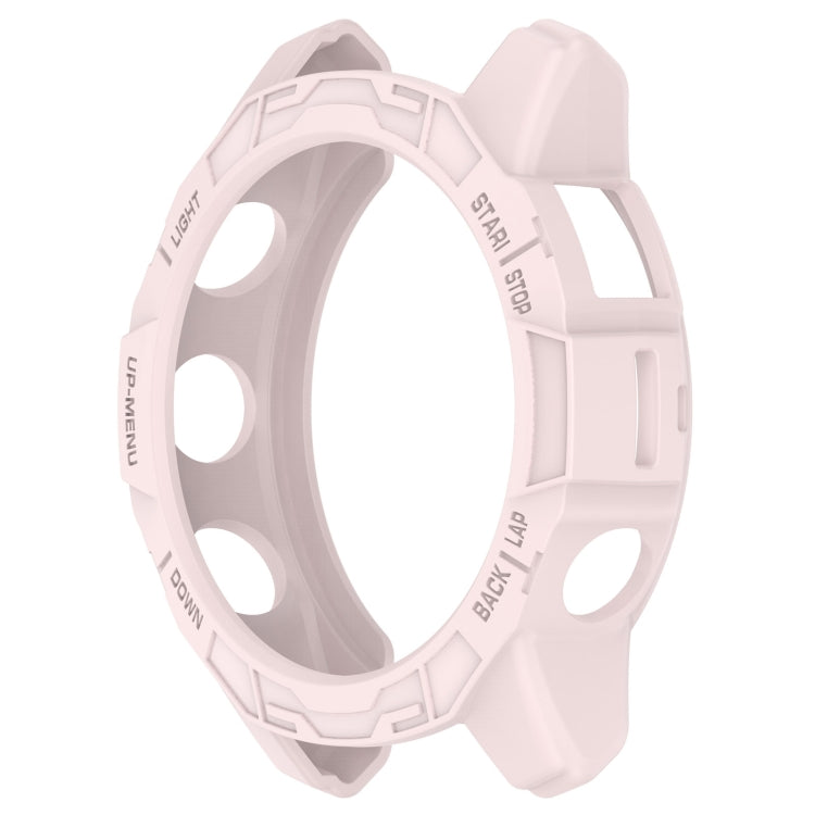 For Garmin Epix Pro 42mm / Fenix 7S / 7S Pro Armored TPU Half Wrapped Watch Protective Case(Pink) - Watch Cases by PMC Jewellery | Online Shopping South Africa | PMC Jewellery