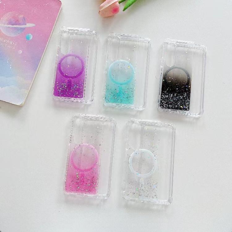 For Samsung Galaxy Z Fold3 Magsafe Glitter TPU Phone Protective Case(Black) - free shipping - PMC TechLife - Order now!