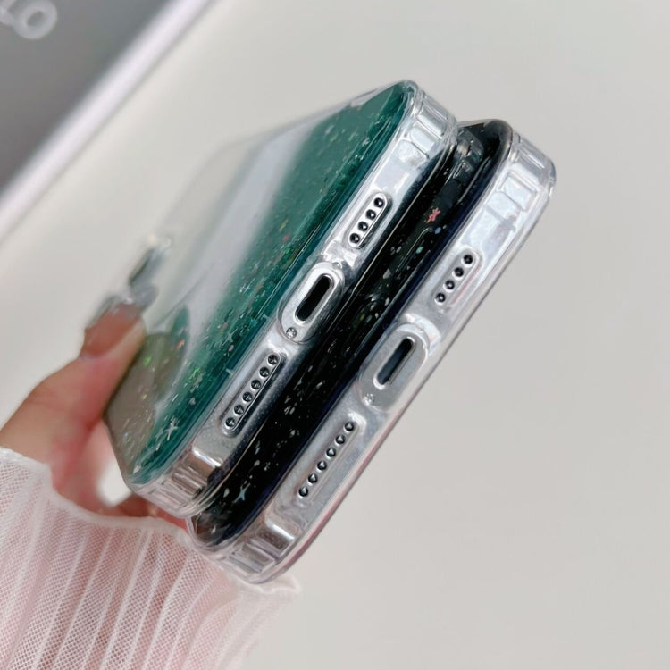For iPhone 13 MagSafe Glitter Hybrid Clear TPU Phone Case(Purple) - iPhone 13 Cases by PMC TechLife | Online Shopping South Africa | PMC TechLife