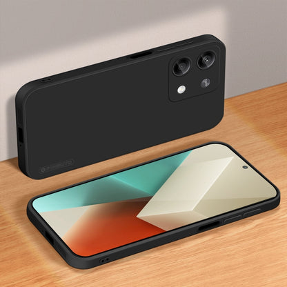 For Xiaomi Redmi Note 13 PINWUYO Sense Series Liquid Silicone TPU Phone Case(Black) - Note 13 Cases by PINWUYO | Online Shopping South Africa | PMC Jewellery | Buy Now Pay Later Mobicred