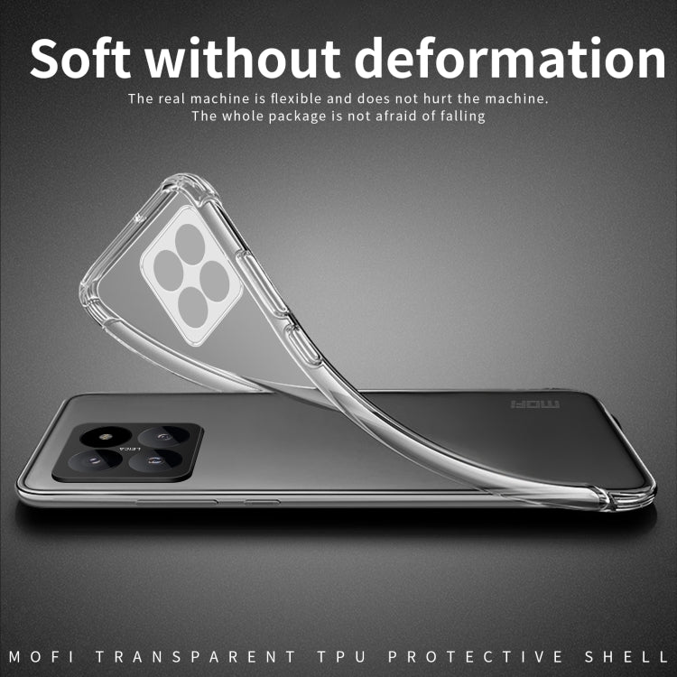 For Xiaomi 14 Pro MOFI Ming Series Ultra-thin TPU Phone Case(Transparent) - 14 Pro Cases by MOFI | Online Shopping South Africa | PMC Jewellery