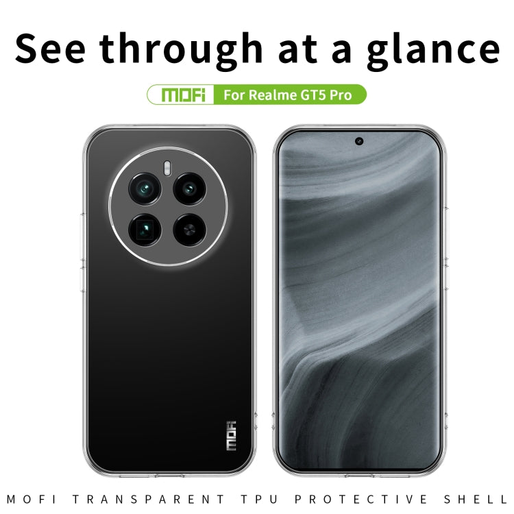 For Realme GT5 Pro MOFI Ming Series Ultra-thin TPU Phone Case(Transparent) - GT5 Pro Cases by MOFI | Online Shopping South Africa | PMC Jewellery