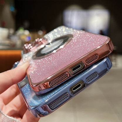 For iPhone 15 MagSafe Gradient Glitter Electroplating TPU Phone Case(Blue) - iPhone 15 Cases by PMC Jewellery | Online Shopping South Africa | PMC Jewellery