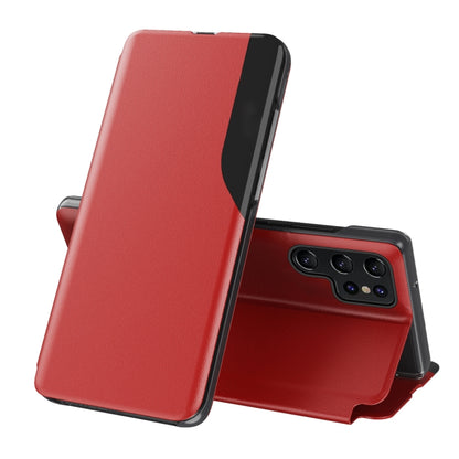 For Samsung Galaxy S25 Ultra 5G Attraction Flip Holder Leather Phone Case(Red) - Galaxy S25 Ultra 5G Cases by PMC Jewellery | Online Shopping South Africa | PMC Jewellery | Buy Now Pay Later Mobicred