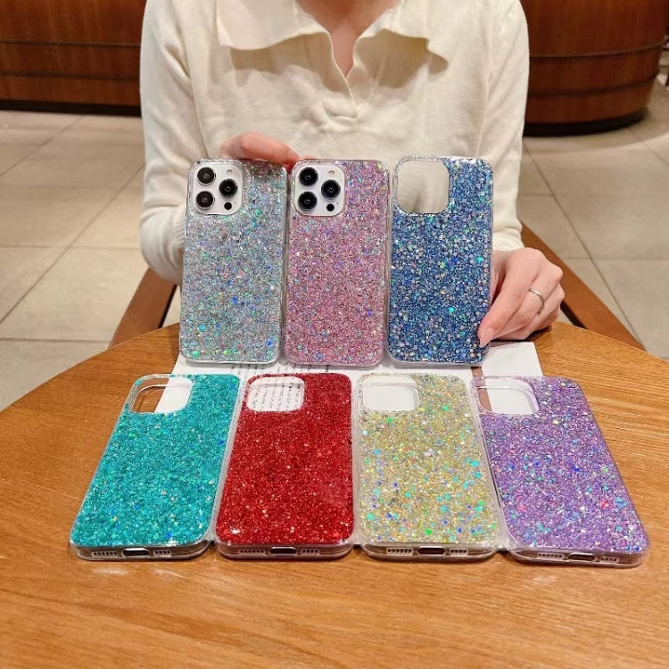 For iPhone 16 Pro Max Glitter Sequins Epoxy TPU Phone Case(Gold) - free shipping - PMC TechLife - Order now!