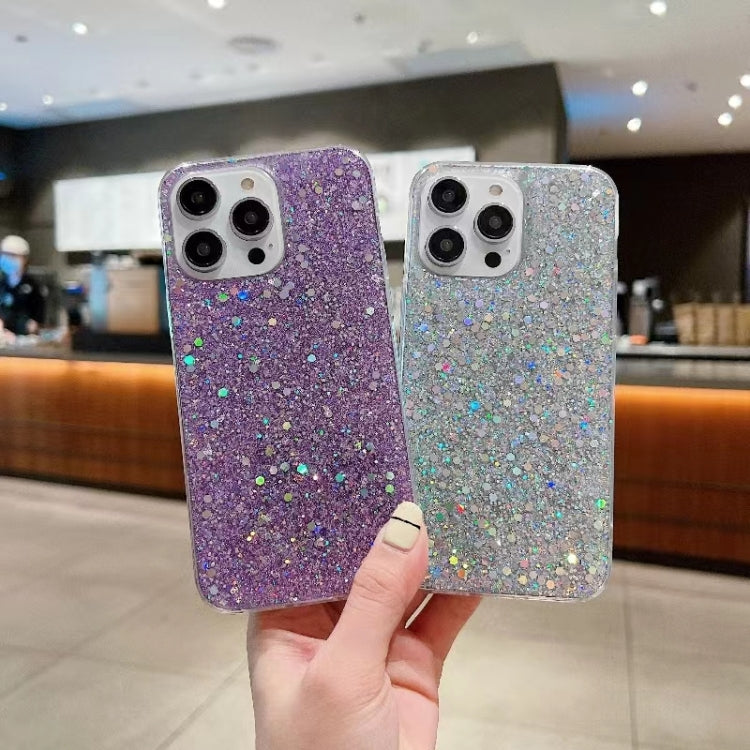 For iPhone 16 Glitter Sequins Epoxy TPU Phone Case(Green) - iPhone 16 Cases by PMC TechLife | Online Shopping South Africa | PMC TechLife | Buy Now Pay Later Mobicred