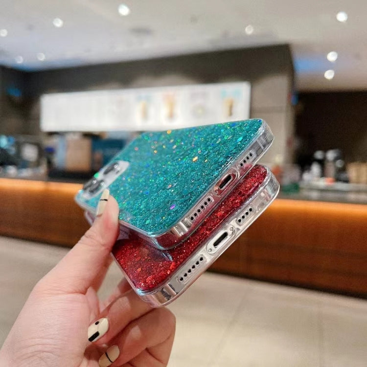 For iPhone 16 Pro Max Glitter Sequins Epoxy TPU Phone Case(Blue) - iPhone 16 Pro Max Cases by PMC TechLife | Online Shopping South Africa | PMC TechLife | Buy Now Pay Later Mobicred