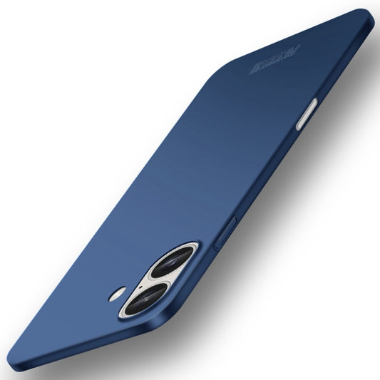 For iPhone 16 PINWUYO Micro-Frosted PC Ultra-thin Hard Phone Case with Magsafe Magnetic Ring(Blue) - iPhone 16 Cases by PINWUYO | Online Shopping South Africa | PMC Jewellery | Buy Now Pay Later Mobicred