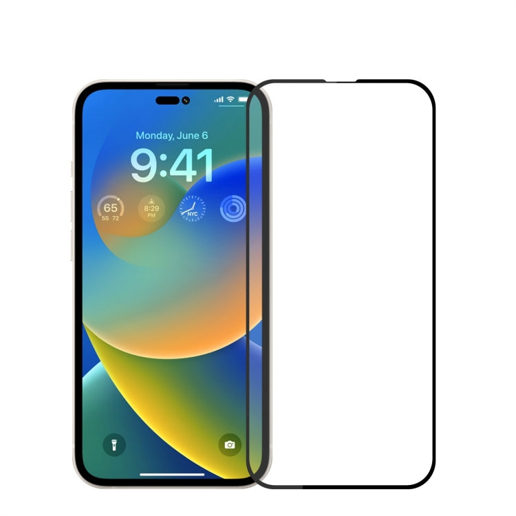 For iPhone 15 Pro MOFI 9H 2.5D Full Screen Tempered Glass Film(Black) - iPhone 15 Pro Tempered Glass by MOFI | Online Shopping South Africa | PMC TechLife | Buy Now Pay Later Mobicred