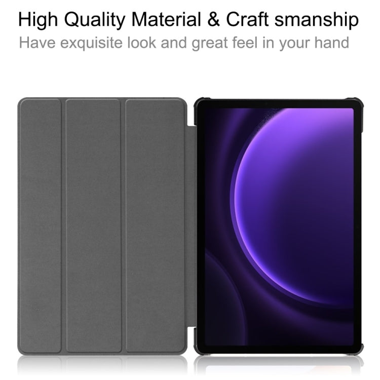 For Samsung Galaxy Tab S9 FE 10.9 JUNSUNMAY Custer Painted 3-Fold Stand Leather Smart Tablet Case(Graffiti) - free shipping - PMC Jewellery - Order now!