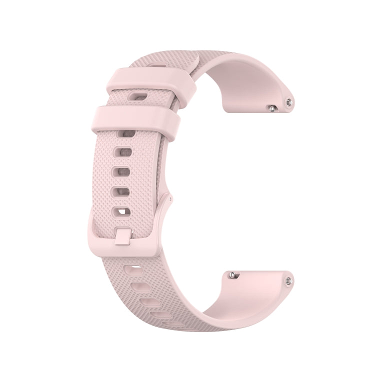 For Samsung Galaxy Watch 6 40mm 20mm Checkered Silicone Watch Band(Pink) - Watch Bands by PMC Jewellery | Online Shopping South Africa | PMC Jewellery