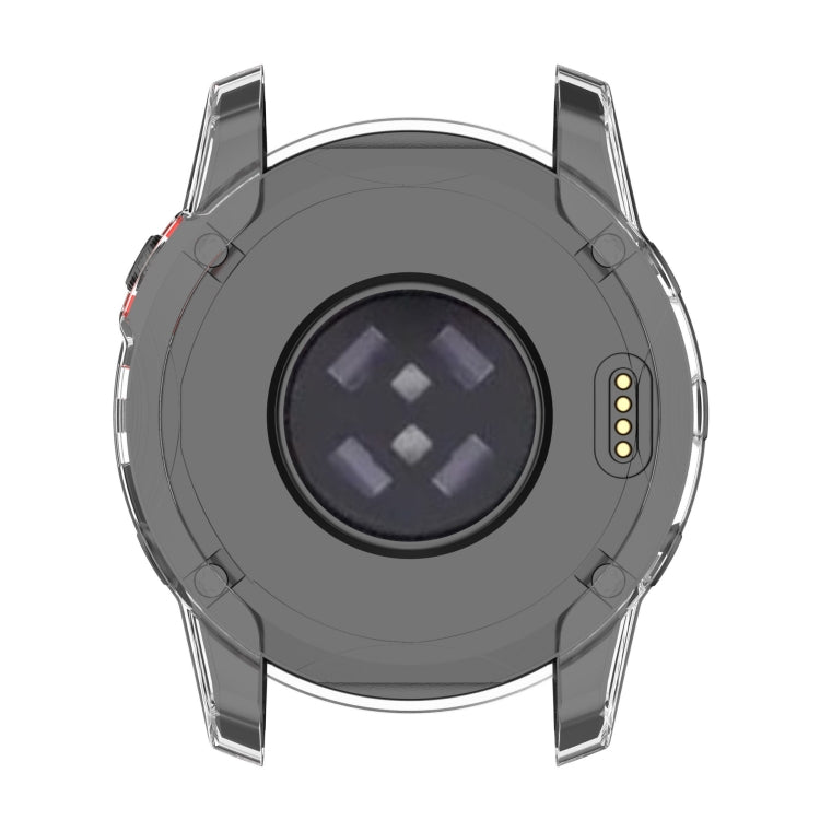 For Garmin Fenix 7X Pro Half-Package TPU Watch Protective Case(Transparent Orange) - Watch Cases by PMC TechLife | Online Shopping South Africa | PMC TechLife | Buy Now Pay Later Mobicred