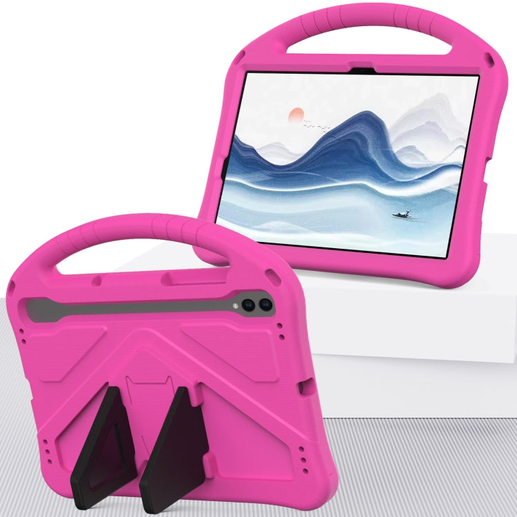 For Samsung Galaxy Tab S9 EVA Shockproof Tablet Case with Holder(Rose Red) - Galaxy Tab S9 Cases by PMC Jewellery | Online Shopping South Africa | PMC Jewellery | Buy Now Pay Later Mobicred