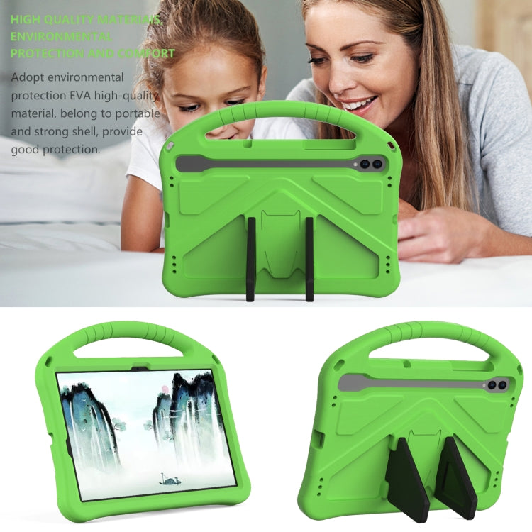 For Samsung Galaxy Tab S10 EVA Shockproof Tablet Case with Holder(Green) - Tab S10 Cases by PMC Jewellery | Online Shopping South Africa | PMC Jewellery | Buy Now Pay Later Mobicred