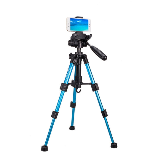 JMARY KP-2203 Portable Aluminum Alloy Telescopic SLR Camera Phone Photography Tripod(Blue) - Tripods by Jmary | Online Shopping South Africa | PMC Jewellery | Buy Now Pay Later Mobicred