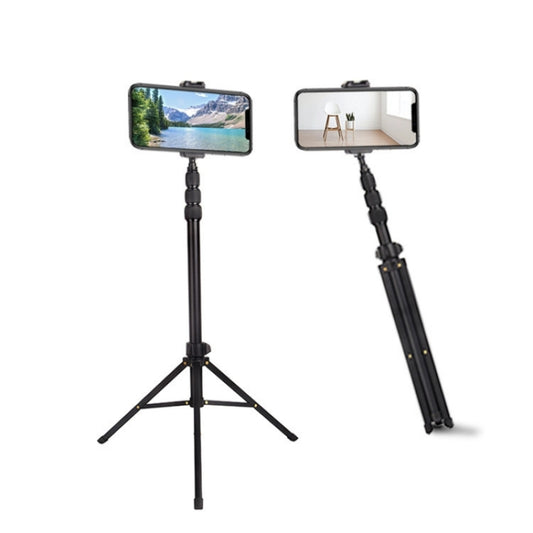 JMARY MT45 Cell Phone Clip Camera Mount Holder Telescopic Selfie Stick Outdoor Tripod Stand - Tripods by PMC Jewellery | Online Shopping South Africa | PMC Jewellery | Buy Now Pay Later Mobicred