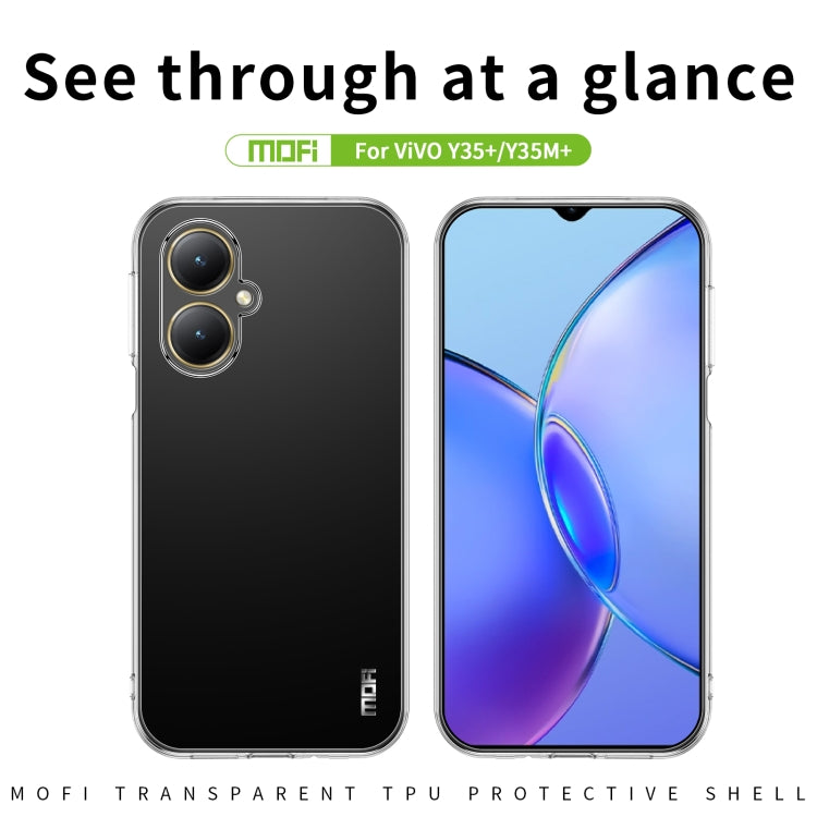 For vivo Y35+/Y35M+ MOFI Ming Series Ultra-thin TPU Phone Case(Transparent) - vivo Cases by MOFI | Online Shopping South Africa | PMC Jewellery