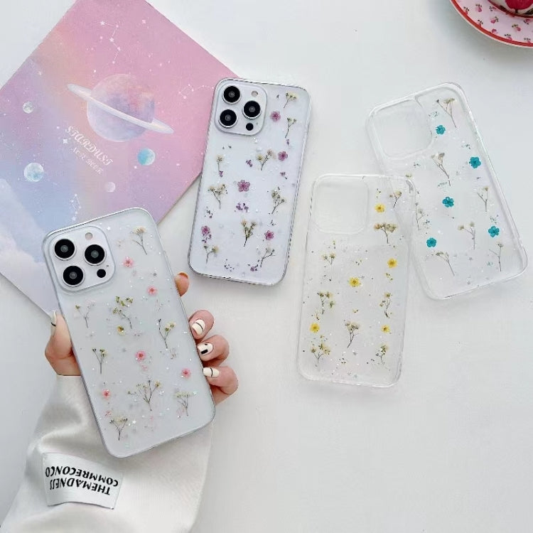 For iPhone 16 Plus Gypsophila Flowers Pattern TPU Protective Phone Case(Purple) - iPhone 16 Plus Cases by PMC TechLife | Online Shopping South Africa | PMC TechLife | Buy Now Pay Later Mobicred