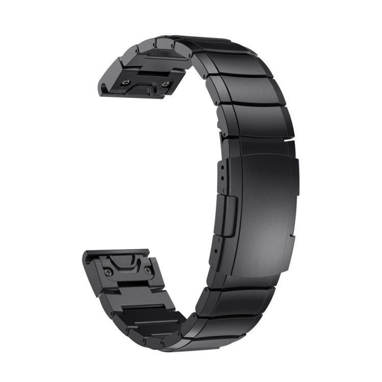 For Garmin Epix Pro 47mm 22mm Titanium Alloy Quick Release Watch Band(Black) - Watch Bands by PMC Jewellery | Online Shopping South Africa | PMC Jewellery