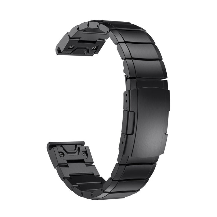 For Garmin Instinct Crossover 22mm Titanium Alloy Quick Release Watch Band(Black) - Watch Bands by PMC TechLife | Online Shopping South Africa | PMC TechLife