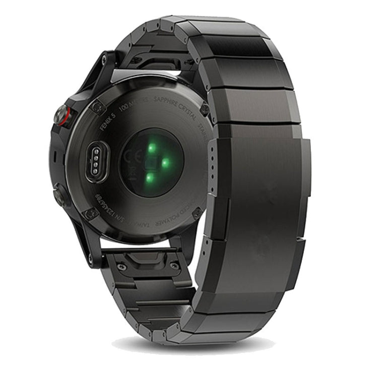 For Garmin Fenix 7 Solar 22mm Titanium Alloy Quick Release Watch Band(Black) - Watch Bands by PMC TechLife | Online Shopping South Africa | PMC TechLife