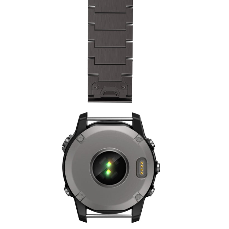 For Garmin Instinct Crossover 22mm Titanium Alloy Quick Release Watch Band(Black) - Watch Bands by PMC TechLife | Online Shopping South Africa | PMC TechLife
