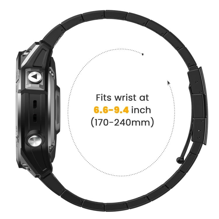 For Garmin Fenix 7 22mm Titanium Alloy Quick Release Watch Band(Black) - Watch Bands by PMC Jewellery | Online Shopping South Africa | PMC Jewellery