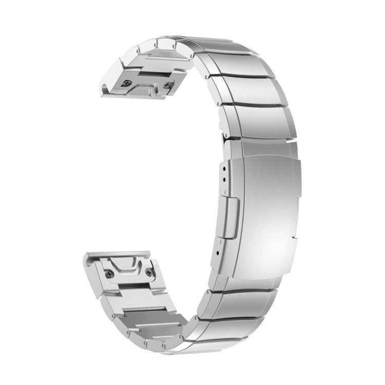 For Garmin Fenix 7X 26mm Titanium Alloy Quick Release Watch Band(Sliver) - Watch Bands by PMC Jewellery | Online Shopping South Africa | PMC Jewellery
