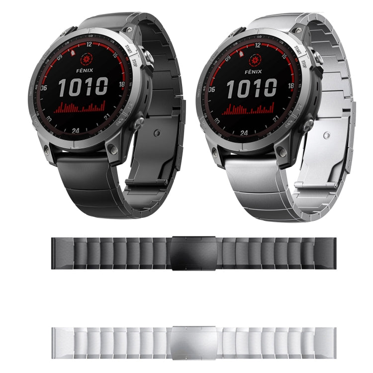 For Garmin Fenix 5X Plus Titanium Alloy Quick Release 26mm Watch Band(Black) - Watch Bands by PMC TechLife | Online Shopping South Africa | PMC TechLife | Buy Now Pay Later Mobicred