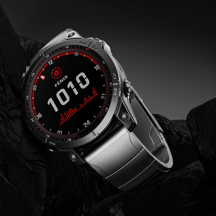 For Garmin Fenix 5X Plus Titanium Alloy Quick Release 26mm Watch Band(Black) - Watch Bands by PMC TechLife | Online Shopping South Africa | PMC TechLife | Buy Now Pay Later Mobicred