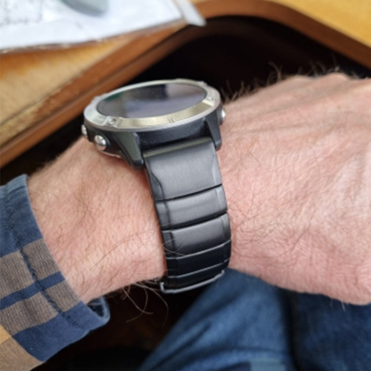 For Garmin Epix Pro 51mm 26mm Titanium Alloy Quick Release Watch Band(Black) - Watch Bands by PMC TechLife | Online Shopping South Africa | PMC TechLife