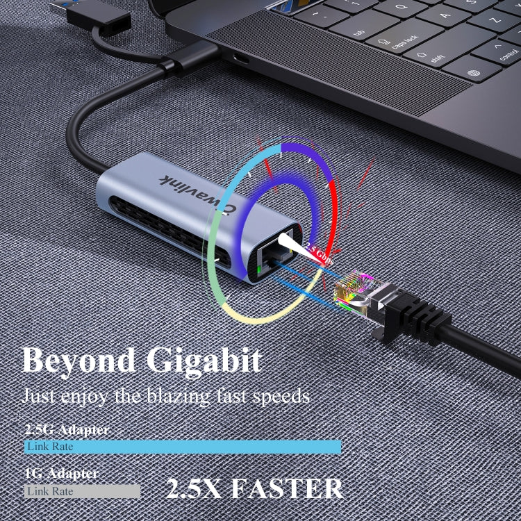 Wavlink NWU330GCA Gigabit Ethernet Adapter Type-C to 2.5 Network Card RJ45 LAN USB3.0 Converter - USB HUB by WAVLINK | Online Shopping South Africa | PMC Jewellery | Buy Now Pay Later Mobicred