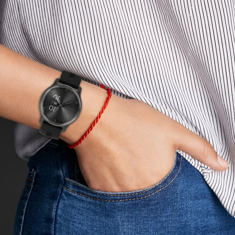 For  Suunto 9 Peak 22mm Diamond Textured Silicone Watch Band(Black) -  by PMC TechLife | Online Shopping South Africa | PMC TechLife