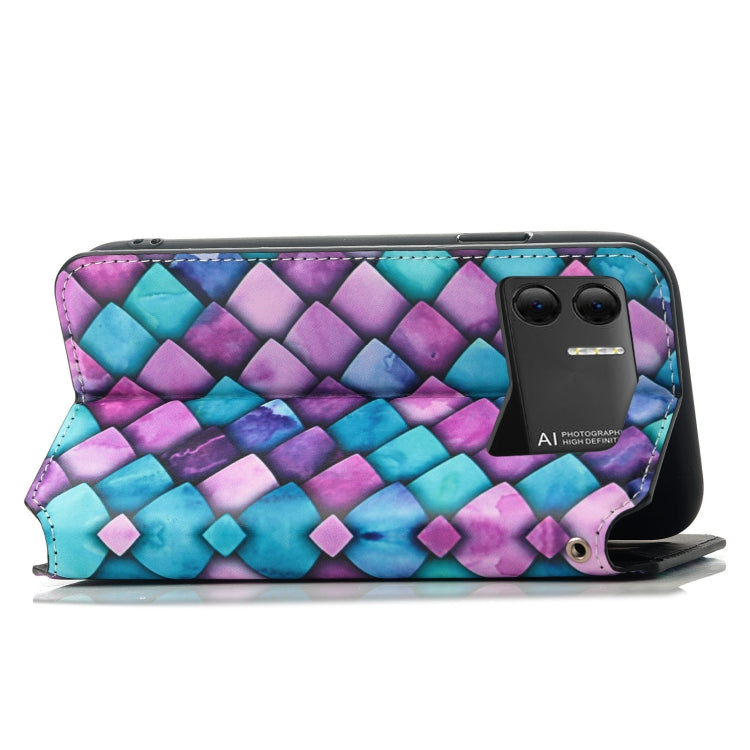 For DOOGEE X98 Pro / X98 CaseNeo Colorful Magnetic Leather Phone Case(Purple Scales) - Doogee Cases by PMC Jewellery | Online Shopping South Africa | PMC Jewellery | Buy Now Pay Later Mobicred