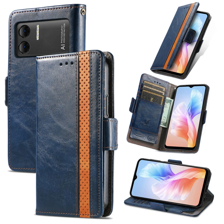 For DOOGEE X98 Pro / X98 CaseNeo Splicing Dual Magnetic Buckle Leather Phone Case(Blue) - Doogee Cases by PMC Jewellery | Online Shopping South Africa | PMC Jewellery | Buy Now Pay Later Mobicred