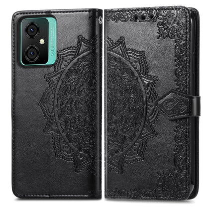 For Blackview C70 Mandala Flower Embossed Leather Phone Case(Black) - More Brand by PMC Jewellery | Online Shopping South Africa | PMC Jewellery