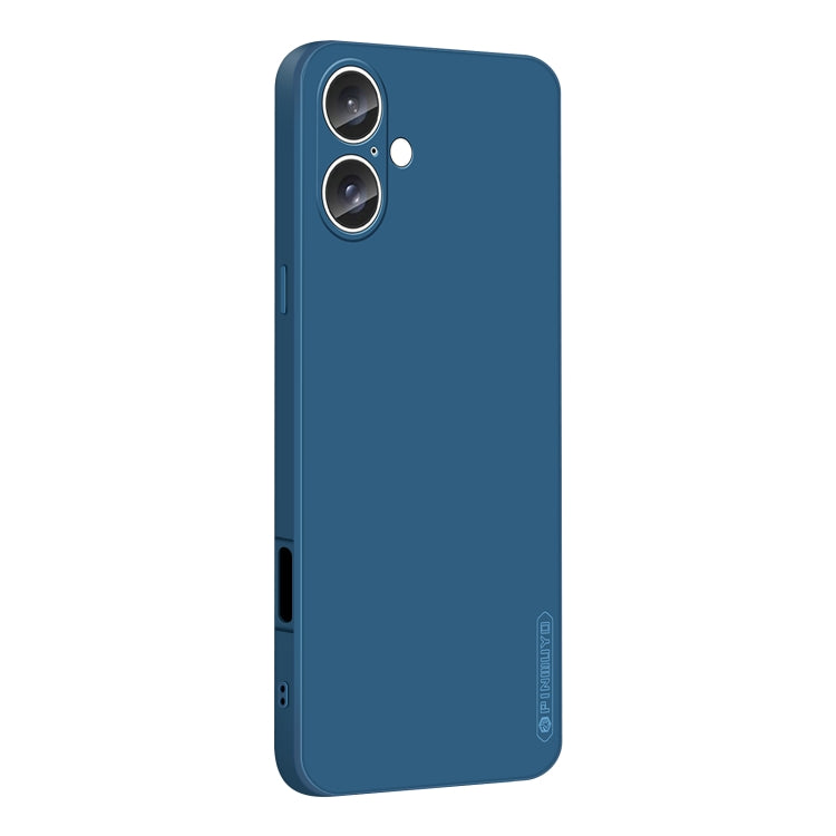 For iPhone 16 PINWUYO Sense Series Liquid Silicone TPU Phone Case(Blue) - iPhone 16 Cases by PINWUYO | Online Shopping South Africa | PMC Jewellery | Buy Now Pay Later Mobicred