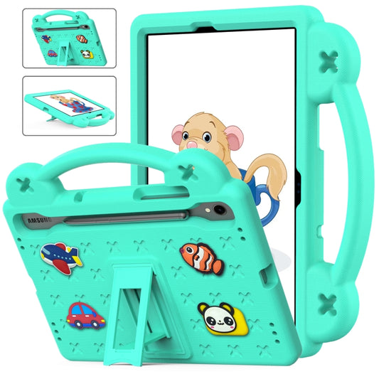 For Samsung Galaxy Tab S9 X710/X716B Handle Kickstand Children EVA Shockproof Tablet Case(Mint Green) - Galaxy Tab S9 Cases by PMC Jewellery | Online Shopping South Africa | PMC Jewellery | Buy Now Pay Later Mobicred