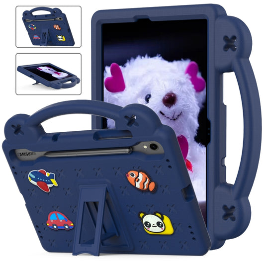 For Samsung Galaxy Tab S9 X710/X716B Handle Kickstand Children EVA Shockproof Tablet Case(Navy Blue) - Galaxy Tab S9 Cases by PMC Jewellery | Online Shopping South Africa | PMC Jewellery | Buy Now Pay Later Mobicred