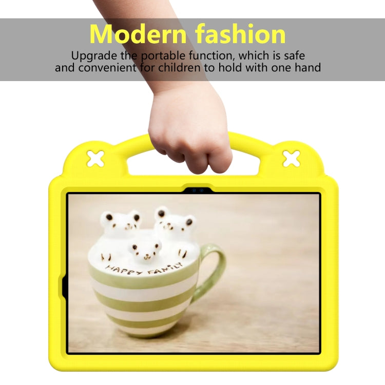 For Samsung Galaxy Tab S9 FE / X510N Handle Kickstand Children EVA Shockproof Tablet Case(Yellow) - Galaxy Tab S9 FE by PMC Jewellery | Online Shopping South Africa | PMC Jewellery | Buy Now Pay Later Mobicred