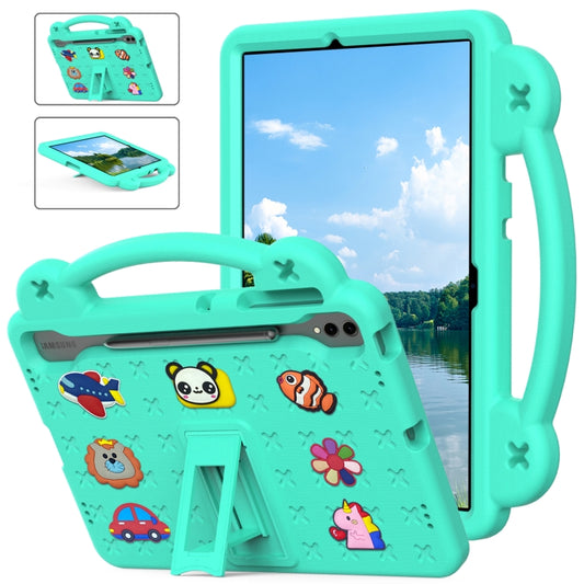 For Samsung Galaxy Tab S9 FE+ 12.4 X610N Handle Kickstand Children EVA Shockproof Tablet Case(Mint Green) - Galaxy Tab S9 FE+ by PMC Jewellery | Online Shopping South Africa | PMC Jewellery | Buy Now Pay Later Mobicred