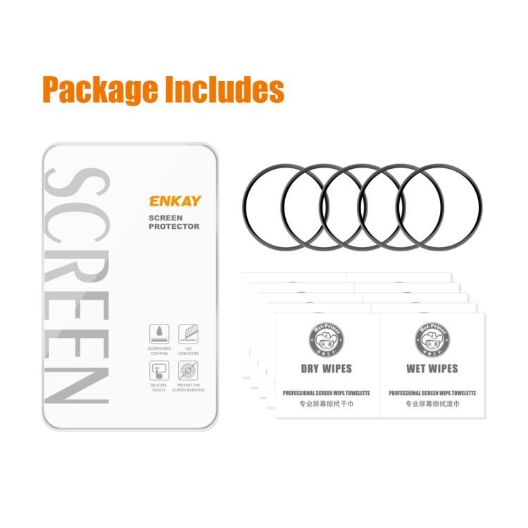 For Huawei Watch 5 42mm 5pcs ENKAY 3D Full Coverage Soft PC Edge PMMA HD Screen Film - free shipping - PMC TechLife - Order now!