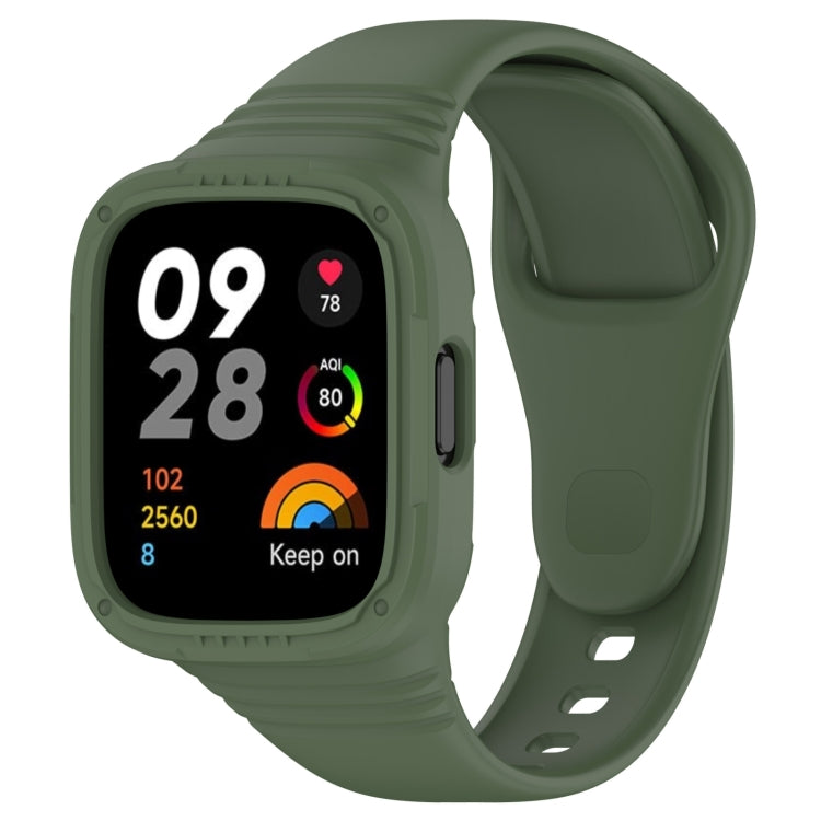 For Redmi Watch 3 Integrated Fully Enclosed Silicone Watch Band(Dark Green) - free shipping - PMC TechLife - Order now!